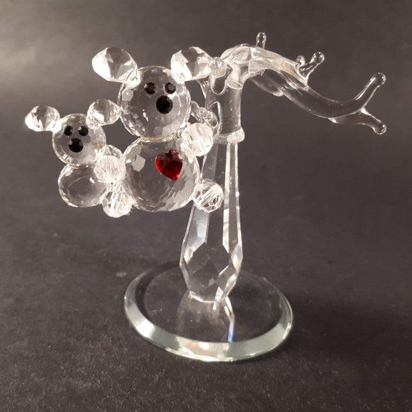 Beautiful Vintage Crystal Symphony austrian fine crystal teddy bears figurine - Picture 10 of 11